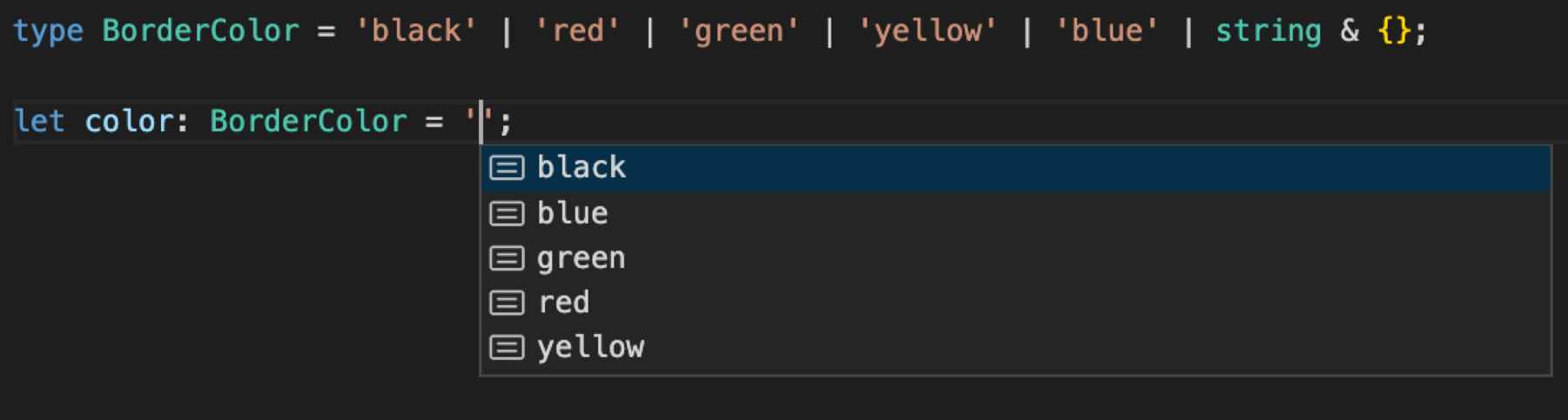 VS Code 自动提示效果图